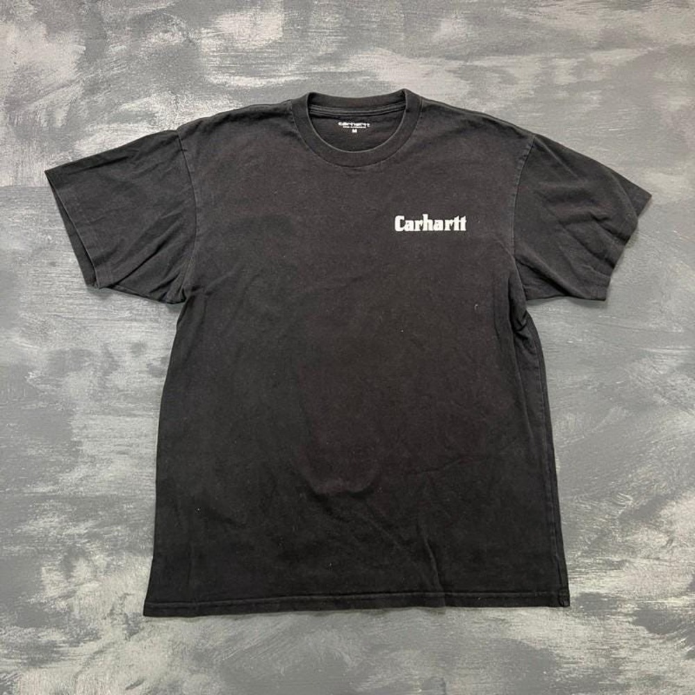 Carhartt Work In Progress Shirt Mens Medium Black Built‎ To Lasts Short Sleeve
